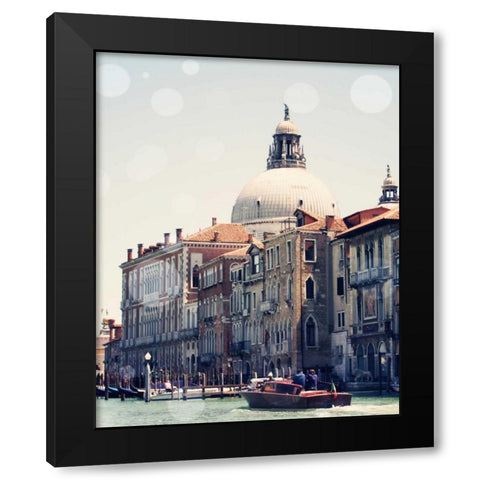Venice Bokeh V Black Modern Wood Framed Art Print with Double Matting by Coomes, Sylvia