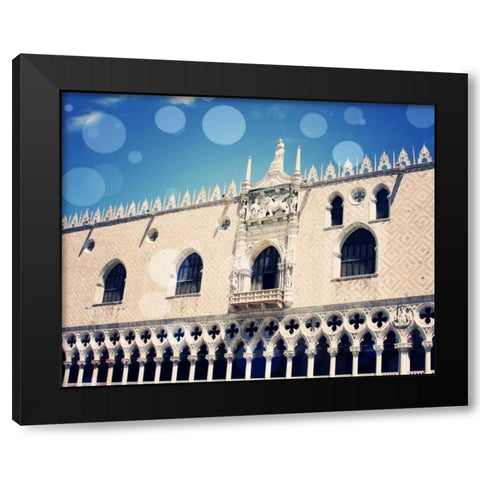 Venice Bokeh X Black Modern Wood Framed Art Print by Coomes, Sylvia