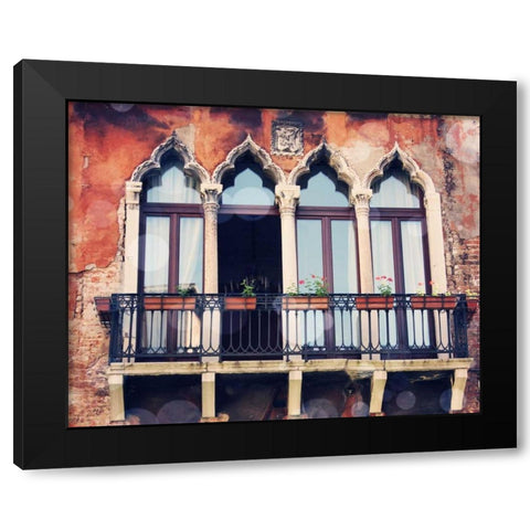 Venice Bokeh XV Black Modern Wood Framed Art Print by Coomes, Sylvia