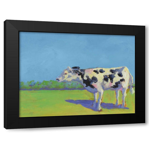Cow Pals III Black Modern Wood Framed Art Print with Double Matting by Young, Carol