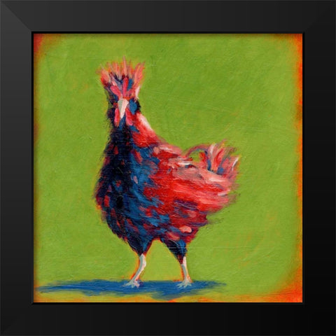 Proud Red I Black Modern Wood Framed Art Print by Young, Carol