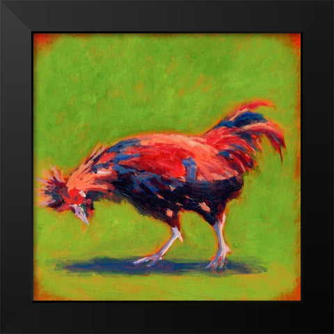 Proud Red II Black Modern Wood Framed Art Print by Young, Carol