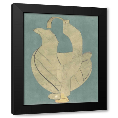 Abstract Vessel II Black Modern Wood Framed Art Print with Double Matting by Delamater, Rob