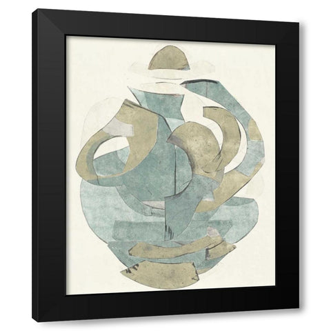 Abstract Vessel III Black Modern Wood Framed Art Print with Double Matting by Delamater, Rob