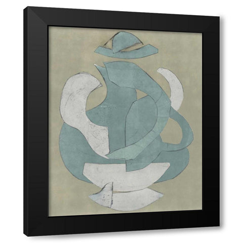 Abstract Vessel IV Black Modern Wood Framed Art Print by Delamater, Rob