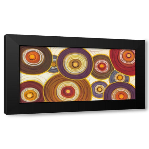 Round-A-Bout I Black Modern Wood Framed Art Print by joy, Julie