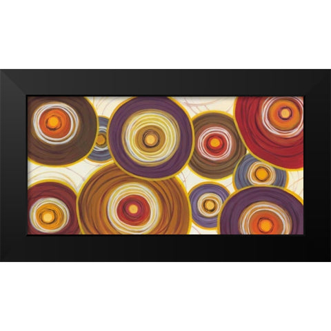 Round-A-Bout I Black Modern Wood Framed Art Print by joy, Julie