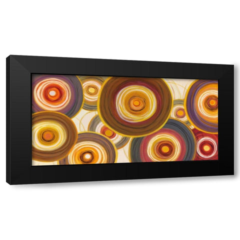 Round-A-Bout II Black Modern Wood Framed Art Print by joy, Julie
