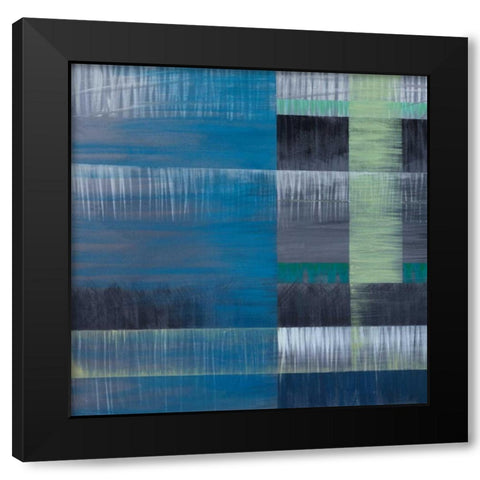 Vibrations I Black Modern Wood Framed Art Print by joy, Julie