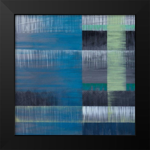 Vibrations I Black Modern Wood Framed Art Print by joy, Julie