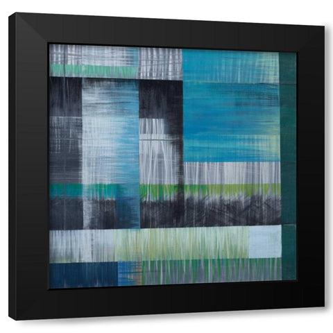 Vibrations II Black Modern Wood Framed Art Print with Double Matting by joy, Julie