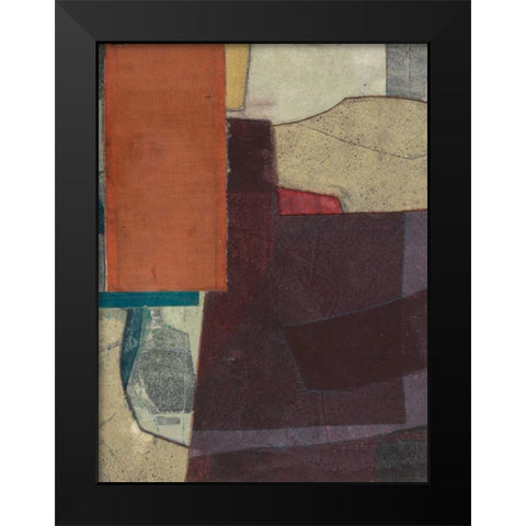 Mid-Century Collage I Black Modern Wood Framed Art Print by Delamater, Rob