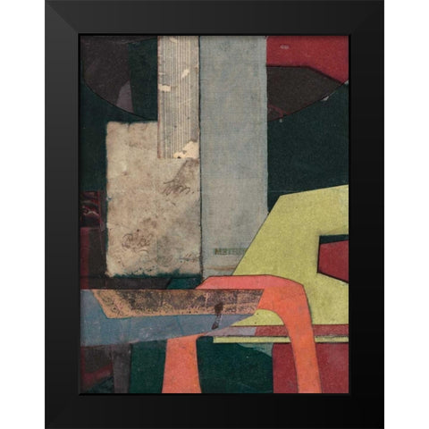 Mid-Century Collage II Black Modern Wood Framed Art Print by Delamater, Rob