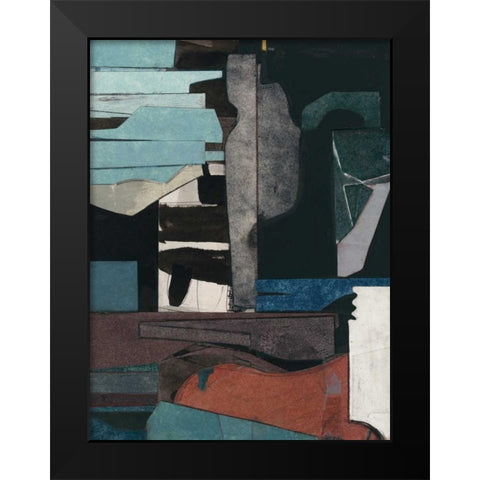 Mid-Century Collage III Black Modern Wood Framed Art Print by Delamater, Rob