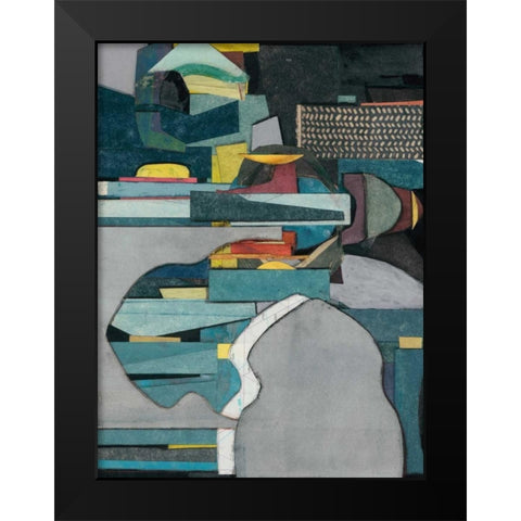 Mid-Century Collage IV Black Modern Wood Framed Art Print by Delamater, Rob