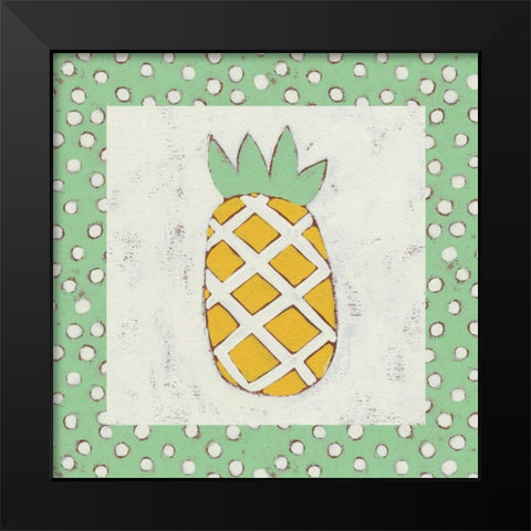 Pineapple Vacation II Black Modern Wood Framed Art Print by Zarris, Chariklia