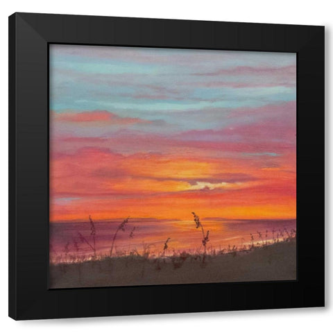 Niihau Aglow Black Modern Wood Framed Art Print by Quin, Marabeth