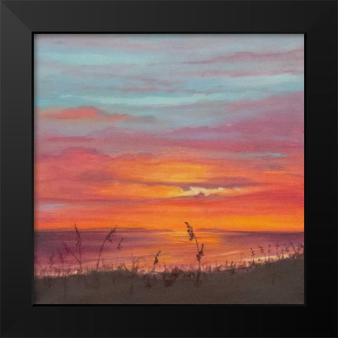 Niihau Aglow Black Modern Wood Framed Art Print by Quin, Marabeth