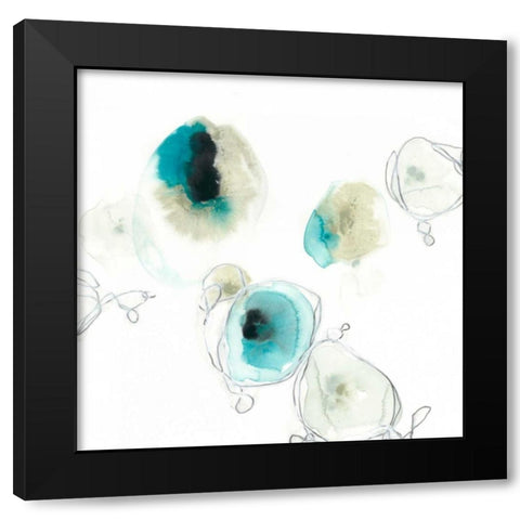 Microcosm II Black Modern Wood Framed Art Print with Double Matting by Vess, June Erica