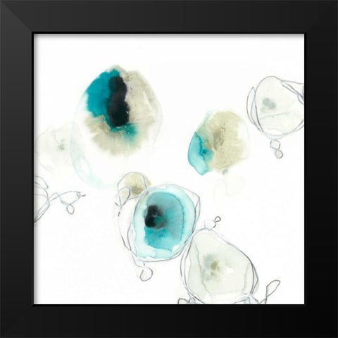 Microcosm II Black Modern Wood Framed Art Print by Vess, June Erica