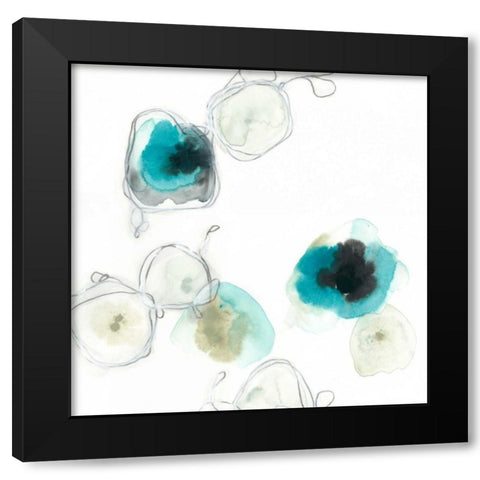 Microcosm III Black Modern Wood Framed Art Print by Vess, June Erica
