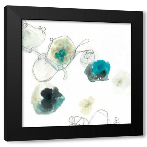 Microcosm IV Black Modern Wood Framed Art Print by Vess, June Erica