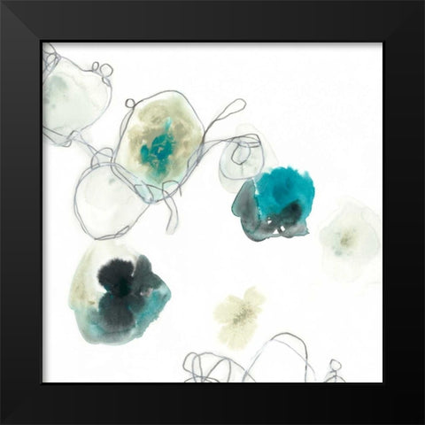 Microcosm IV Black Modern Wood Framed Art Print by Vess, June Erica