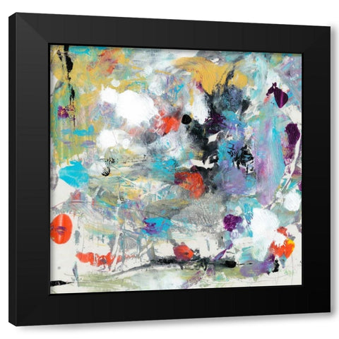 Jostle III Black Modern Wood Framed Art Print with Double Matting by OToole, Tim