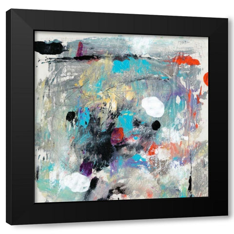 Jostle IV Black Modern Wood Framed Art Print with Double Matting by OToole, Tim