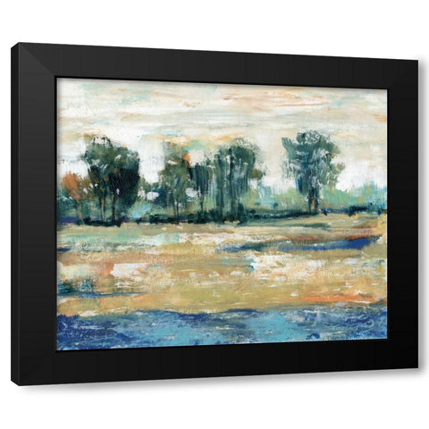 Blue Shade I Black Modern Wood Framed Art Print by OToole, Tim