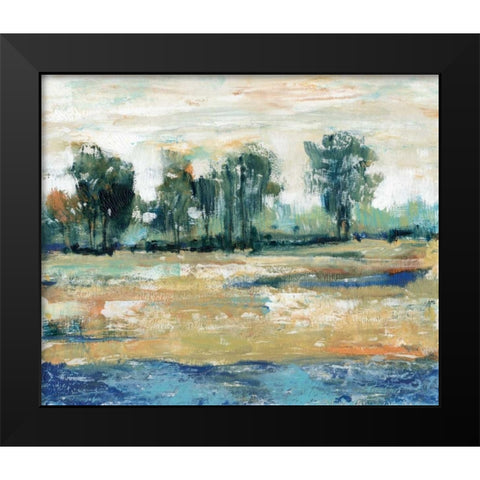 Blue Shade I Black Modern Wood Framed Art Print by OToole, Tim
