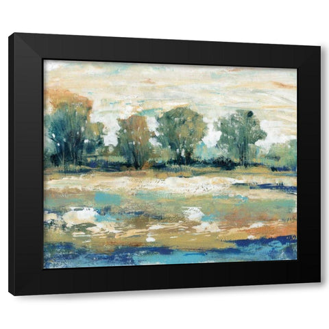 Blue Shade II Black Modern Wood Framed Art Print by OToole, Tim