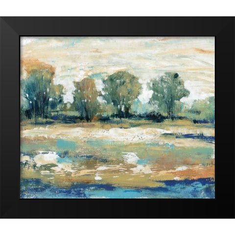 Blue Shade II Black Modern Wood Framed Art Print by OToole, Tim