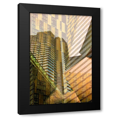 Double Take V Black Modern Wood Framed Art Print with Double Matting by Perkins, Greg