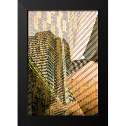 Double Take V Black Modern Wood Framed Art Print by Perkins, Greg