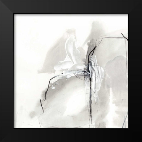 Monochrome Gestures I Black Modern Wood Framed Art Print by Vess, June Erica