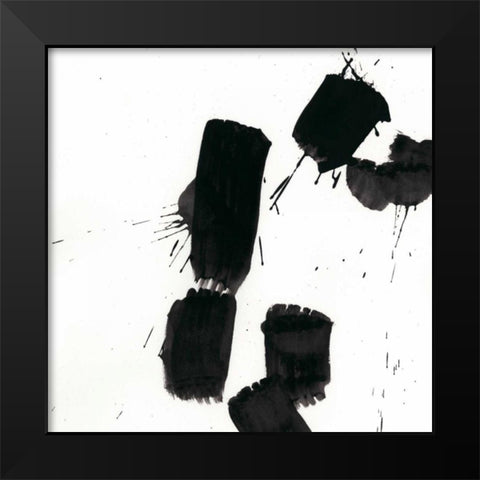 Monochrome Gestures VI Black Modern Wood Framed Art Print by Vess, June Erica