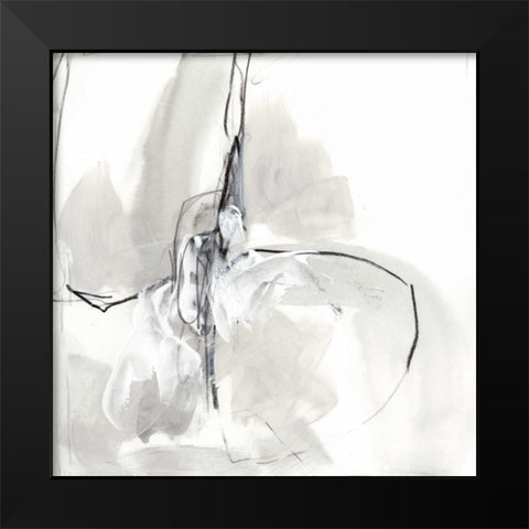 Monochrome Gestures VIII Black Modern Wood Framed Art Print by Vess, June Erica