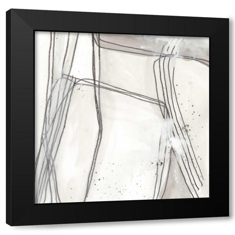 Abstract Logic II Black Modern Wood Framed Art Print with Double Matting by Vess, June Erica