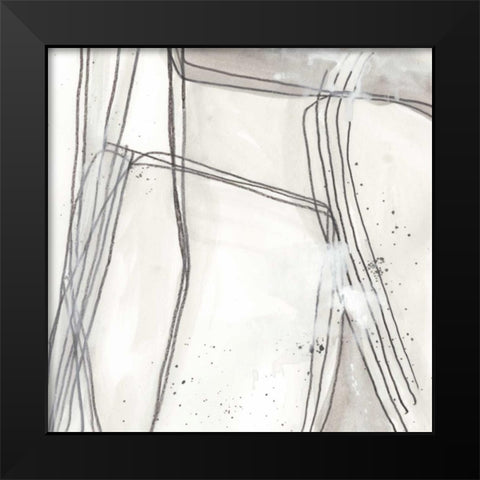 Abstract Logic II Black Modern Wood Framed Art Print by Vess, June Erica