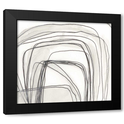 Abstract Logic III Black Modern Wood Framed Art Print with Double Matting by Vess, June Erica