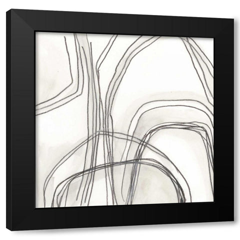 Abstract Logic IV Black Modern Wood Framed Art Print with Double Matting by Vess, June Erica