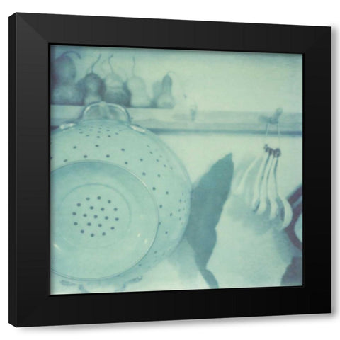 Color Shade V Black Modern Wood Framed Art Print with Double Matting by Johnson, Jason