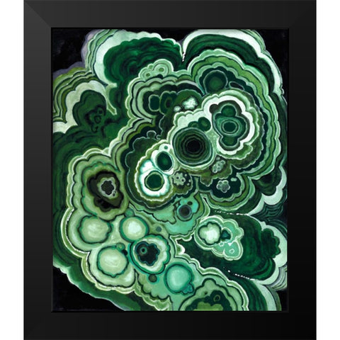 Malachite I Black Modern Wood Framed Art Print by McCavitt, Naomi
