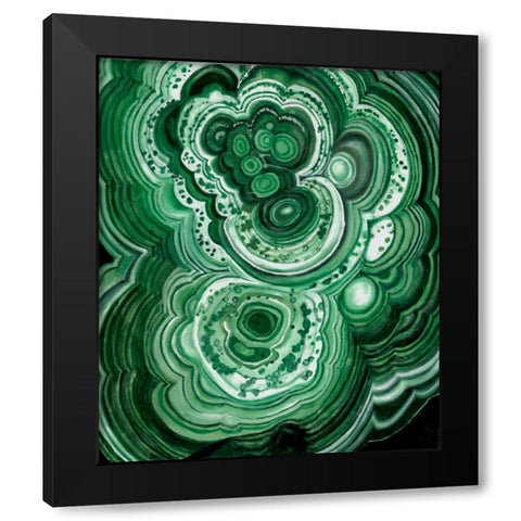 Malachite II Black Modern Wood Framed Art Print by McCavitt, Naomi