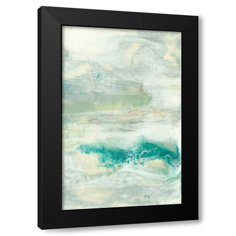 Serene Seafoam I Black Modern Wood Framed Art Print by Goldberger, Jennifer