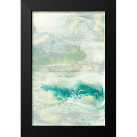 Serene Seafoam I Black Modern Wood Framed Art Print by Goldberger, Jennifer