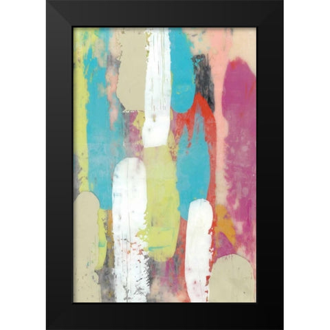 Swatch Layers I Black Modern Wood Framed Art Print by Goldberger, Jennifer