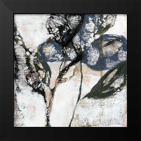 Crackled Stems I Black Modern Wood Framed Art Print by Goldberger, Jennifer