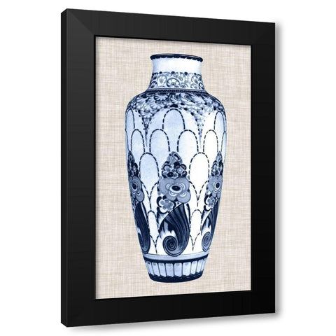 Blue And White Vase I Black Modern Wood Framed Art Print with Double Matting by Unknown